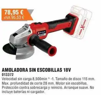 Optimus Amoladora sin escobillas 18v oferta
