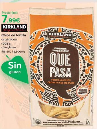 Costco Kirkland signature chips de tortilla orgánicos oferta