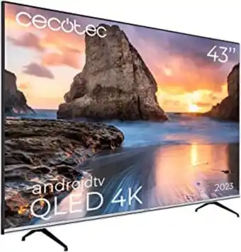 Amazon Cecotec smart tv de 43" tv cecotec v1 series vqu10043. televisores qled, resolución 4k uhd, sistema operativo android tv, ... oferta