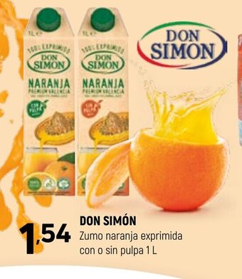 Coviran Don Simón Zumo Naranja Exprimida Con o Sin Pulpa 1L oferta