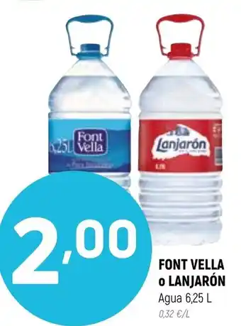 Coviran Font Vella o Lanjarón Agua 6.25L oferta