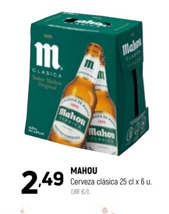 Coviran Mahou Cerveza Clásica 25cl x 6u oferta