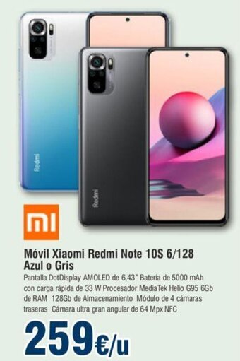 FROIZ Móvil Xiaomi Redmi Note 10S 6/128 Azul o Gris oferta