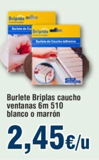 FROIZ Burlete Briplas Caucho Ventanas 6m 510 Blanco o Marrón oferta