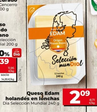Dia Queso Edam Holandés en Lonchas oferta