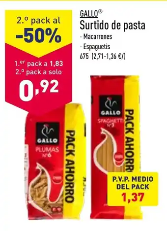 ALDI Surtido de Pasta oferta