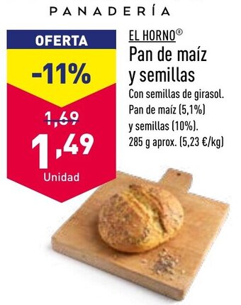 ALDI Pan de Maíz Y Semillas oferta