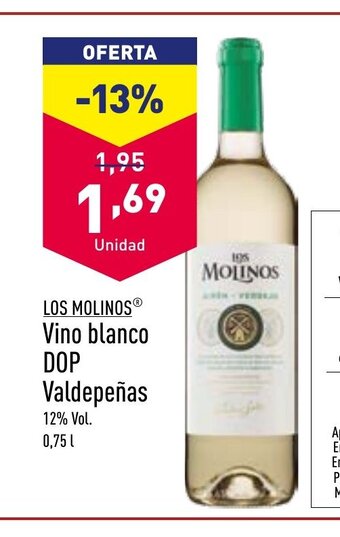 ALDI Vino Blanco DOP Valdepeñas oferta