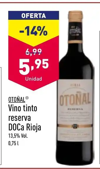 ALDI Vino Tinto Reserve DOCa Rioja oferta