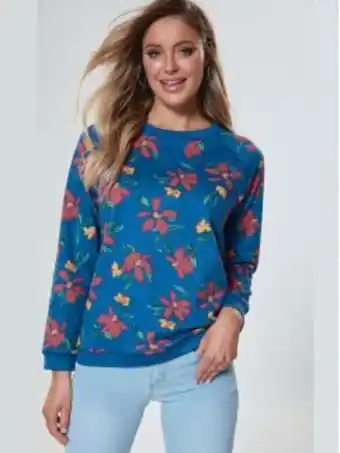 Venca Sudadera de felpa estampado flores oferta