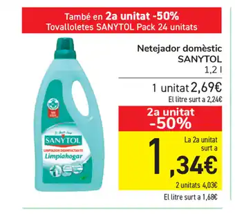 Carrefour Sanytol Netejador domèstic 1,2L oferta