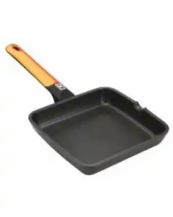 ferrOkey Grill cocina plancha liso con mango 28x28cm aluminio fundido naranja bra a281328 oferta