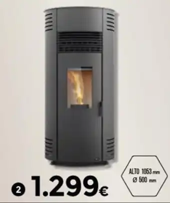 BigMat Estufa de Pellets Indie Negra 8.8 KW- Canalizable oferta