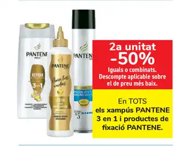 Carrefour Pantene 3 en 1 i productes de fixació els xampús oferta