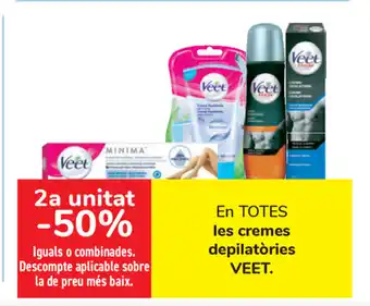 Carrefour Veet les cremes depilatóries oferta