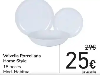 Carrefour Vaixella Porcellana Home Style 18 peces oferta