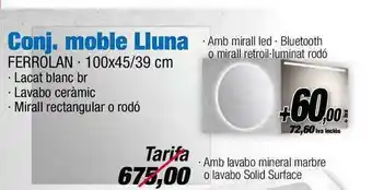 Ferrolan Conj. Moble Lluna 100x45x39cm oferta