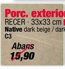 Porc. Exterior Recer 33x33cm