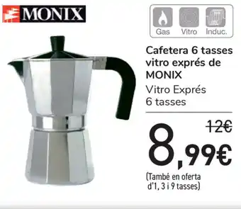Carrefour Monix Cafetera 6 tasses viro exprès de 6 tasses oferta