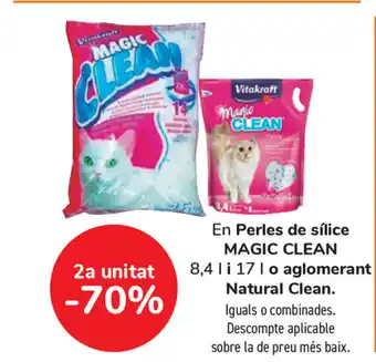 Carrefour Magic Clean en Perles de silice o aglomerant Natural Clean oferta