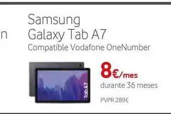 Vodafone Samsung Galaxy Tab A7 oferta