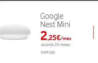 Vodafone Google Nest Mini oferta