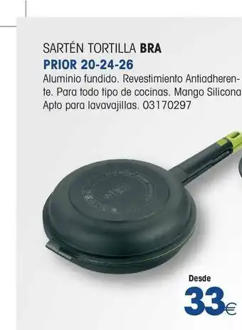 Master Cadena Sartén Tortilla Bra Prior 20-24-26 oferta