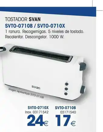 Master Cadena Tostador Svan Svto-07 1 0b Svto-0710x oferta