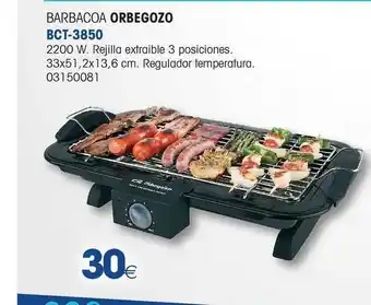 Barbacoa Orbegozo Bct-3850