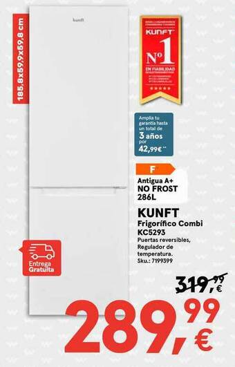 Worten Kunft Frigorifico Combi Kc5293 oferta