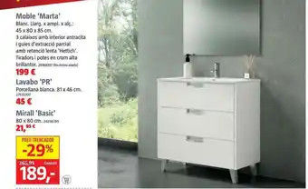 Bauhaus Moble 'Marta', Lavado 'PR' O Mirall 'Basic' oferta