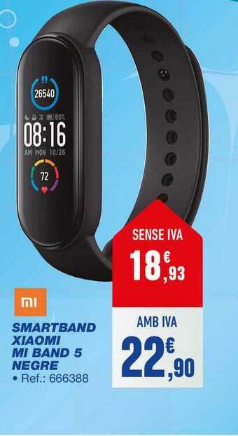 Smartband Xiaomi Mi Band 5 Negre