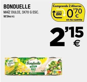 BM Supermercados Bonduelle maíz dulce oferta