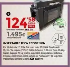 BigMat La Plataforma '58 euros mes 12 tae 0% 124 1.495€ pinancia ecodesign 2022 640 801 insertable 12kw ecodesign pot global mx 11.9 k oferta