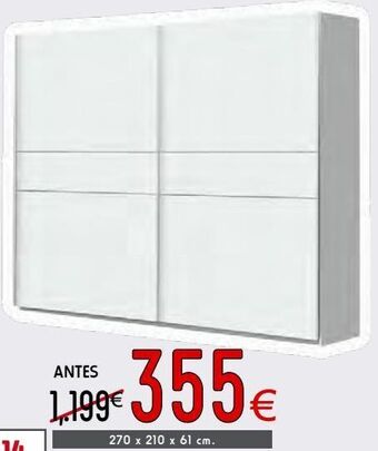 Atrapamuebles Armario con puertas correderas oferta