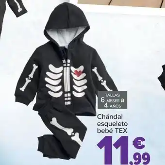 Carrefour Chándal esqueleto bebé halloween oferta