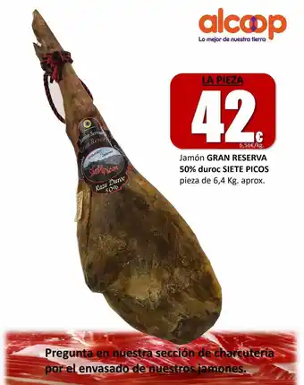 Jamón gran reserva 50% duroc siete picos