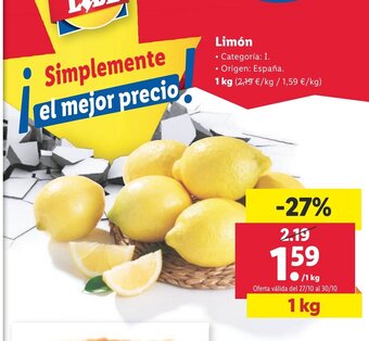 Lidl Limón oferta