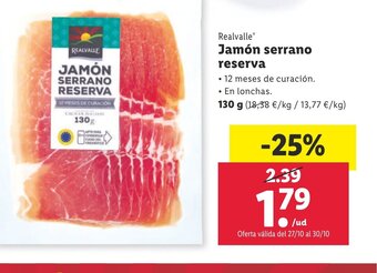 Lidl Jamón Serrano Reserva oferta