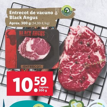 Lidl Entrecot de Vacuno Black Angus oferta