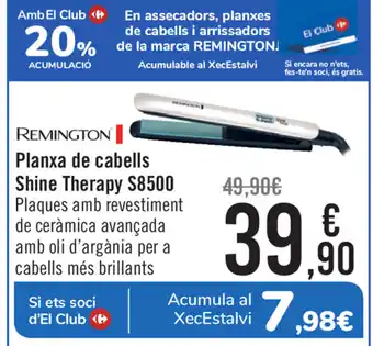 Carrefour Remington Planxa de cabells Shine Therapy S8500 oferta