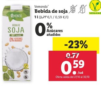 Lidl Bebida De Soja oferta