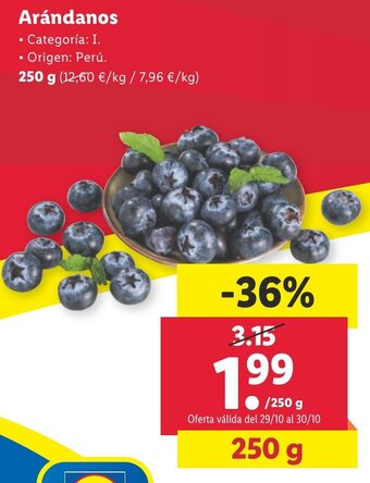 Lidl Arándanos oferta