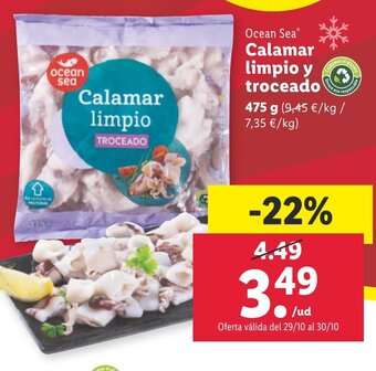Lidl Calamar Limpio Y Troceado oferta