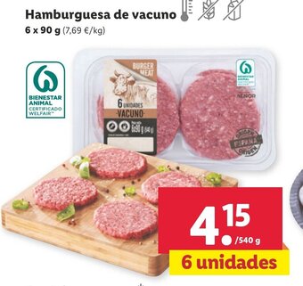 Lidl Hamburguesa De Vacuno oferta