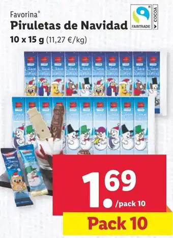 Lidl Piruletas de Navidad oferta