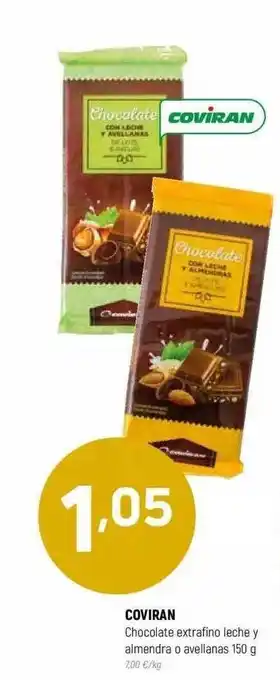 Coviran Coviran chocolate extrafino leche y almendra o avellanas oferta