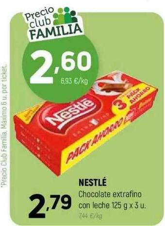 Coviran Nestlé chocolate extrafino con leche oferta