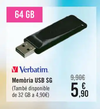 Carrefour Verbatim Memória USB SG oferta