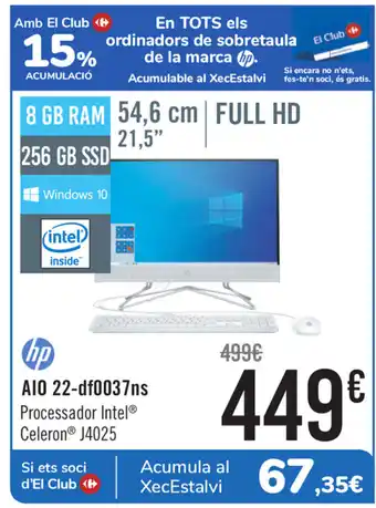 Carrefour HP Al0 22-df0037ns oferta